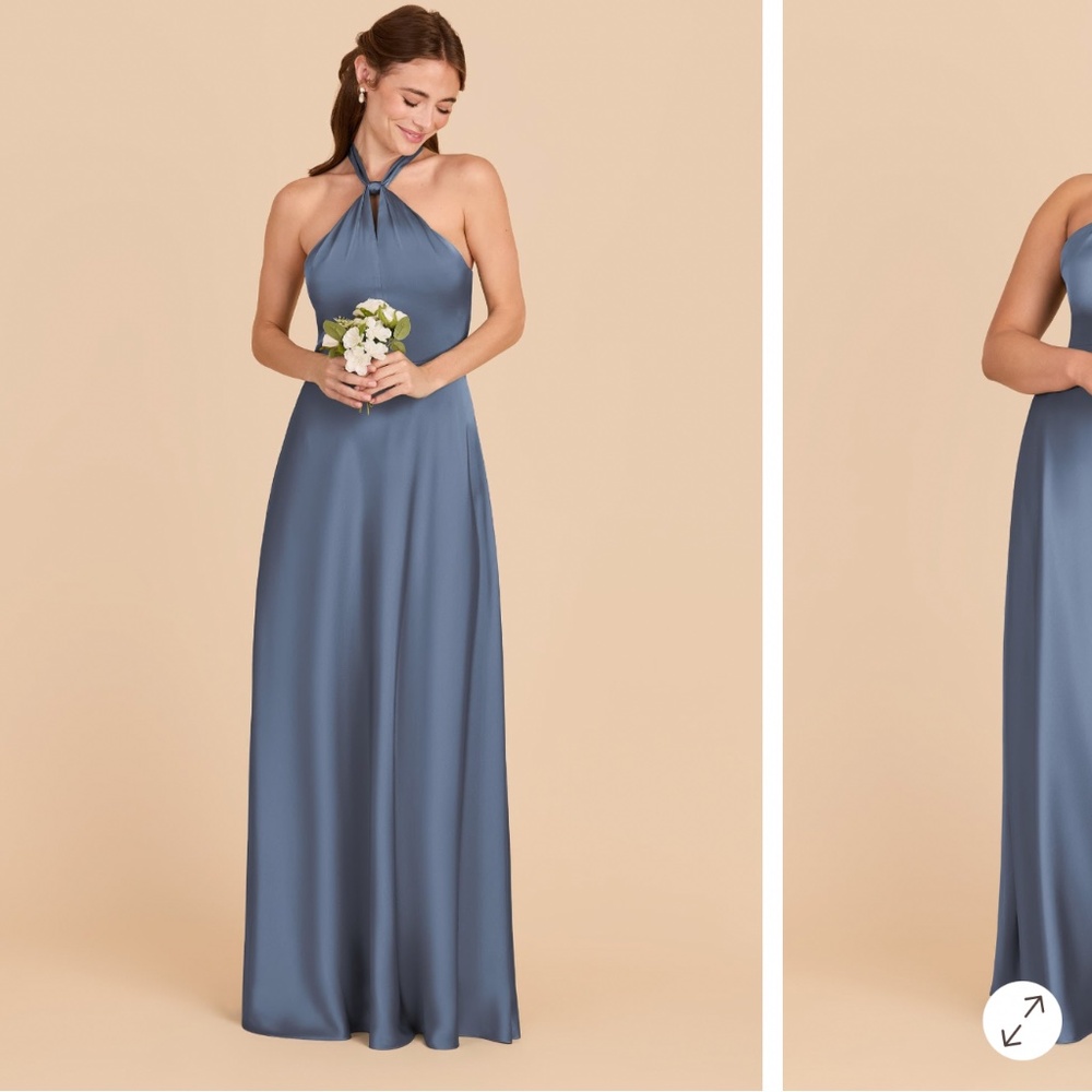 Birdy Grey, Monica Bridesmaid Dress, Matte Satin French Blue - BRAND NEW